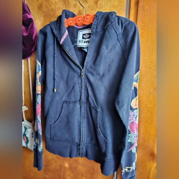 Harley Davidson INK♡Hoodie Pre-owned☆ - Picture 1 of 4